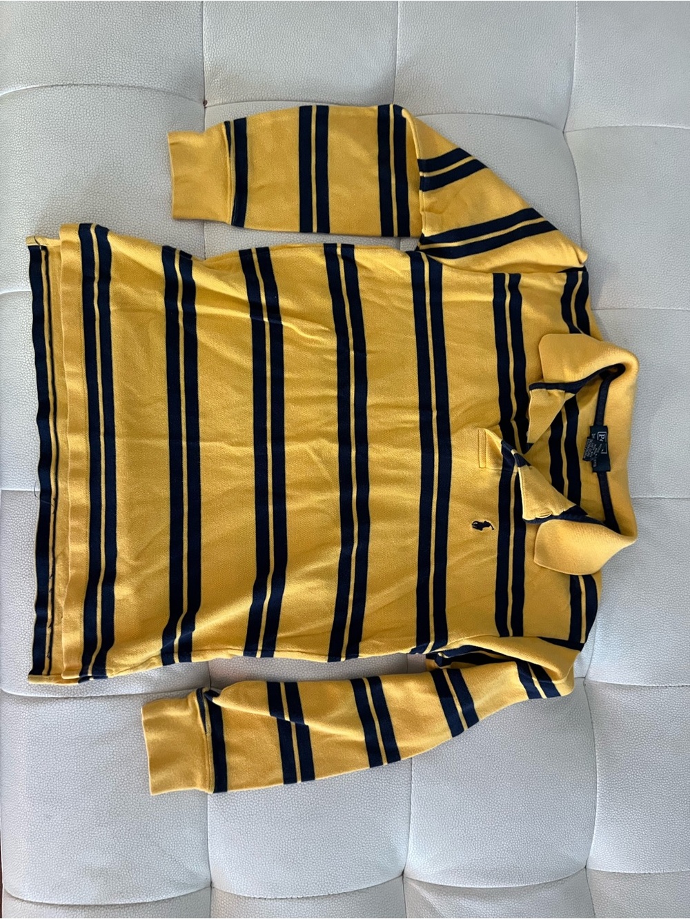 Ralph Lauren Yellow & Navy Striped Polo Shirt
